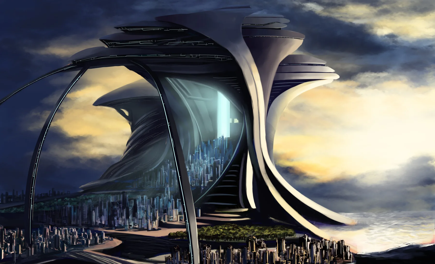 Game environment — the spiral city — NPC student work